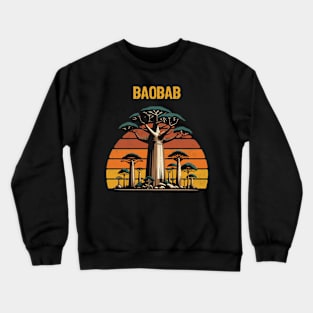 African Baobab Tree Madagascar Tree Of Life Crewneck Sweatshirt